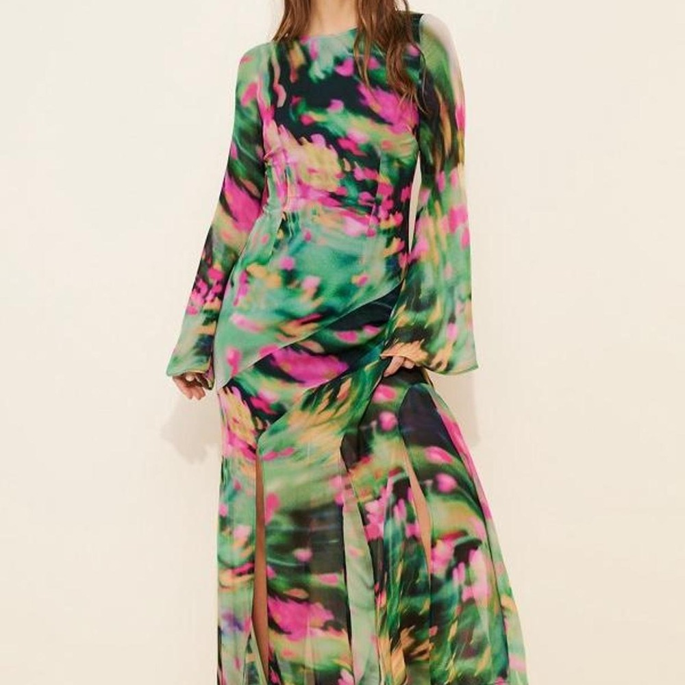 The Wolf Gang Giselle Bell Sleeve Maxi Dress NWOT Size Medium $470